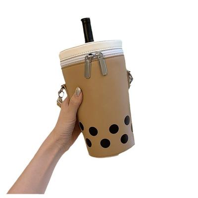 Adorable 3D Harajuku Milk Tea Print Crossbody Bag Kawaii PU Leather Purse For Fashionistas Lightweight Durable Versatile Mini Shoulder Bag