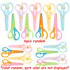 6-12pcs Color Safety Scissors Plastic Anti-Pinch Craft Scissors Office Paper Cuttings Matching Scissors Paper Cutting Tools