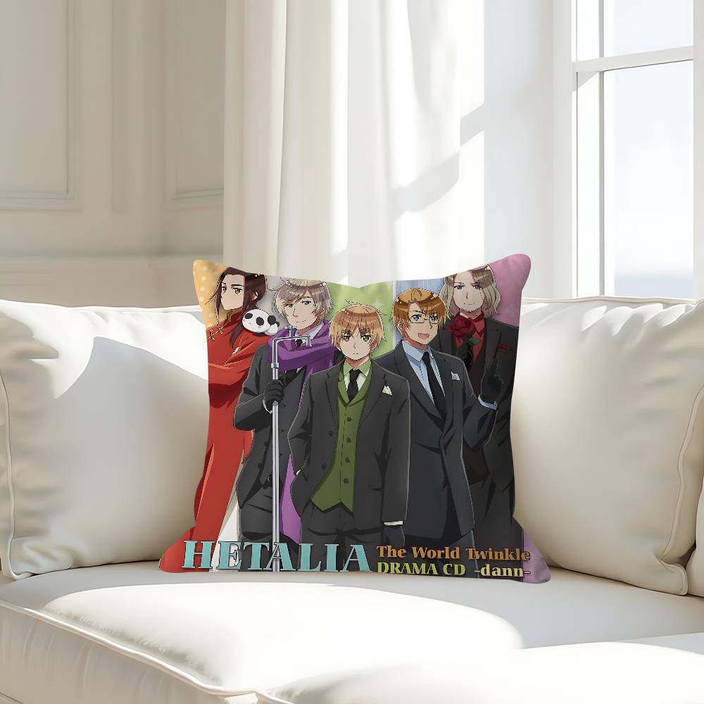 

H-Hetalia World Stars Наволочка Чехол для диванной подушки Украшение дома и комнаты Детский подарок 16x16Inch