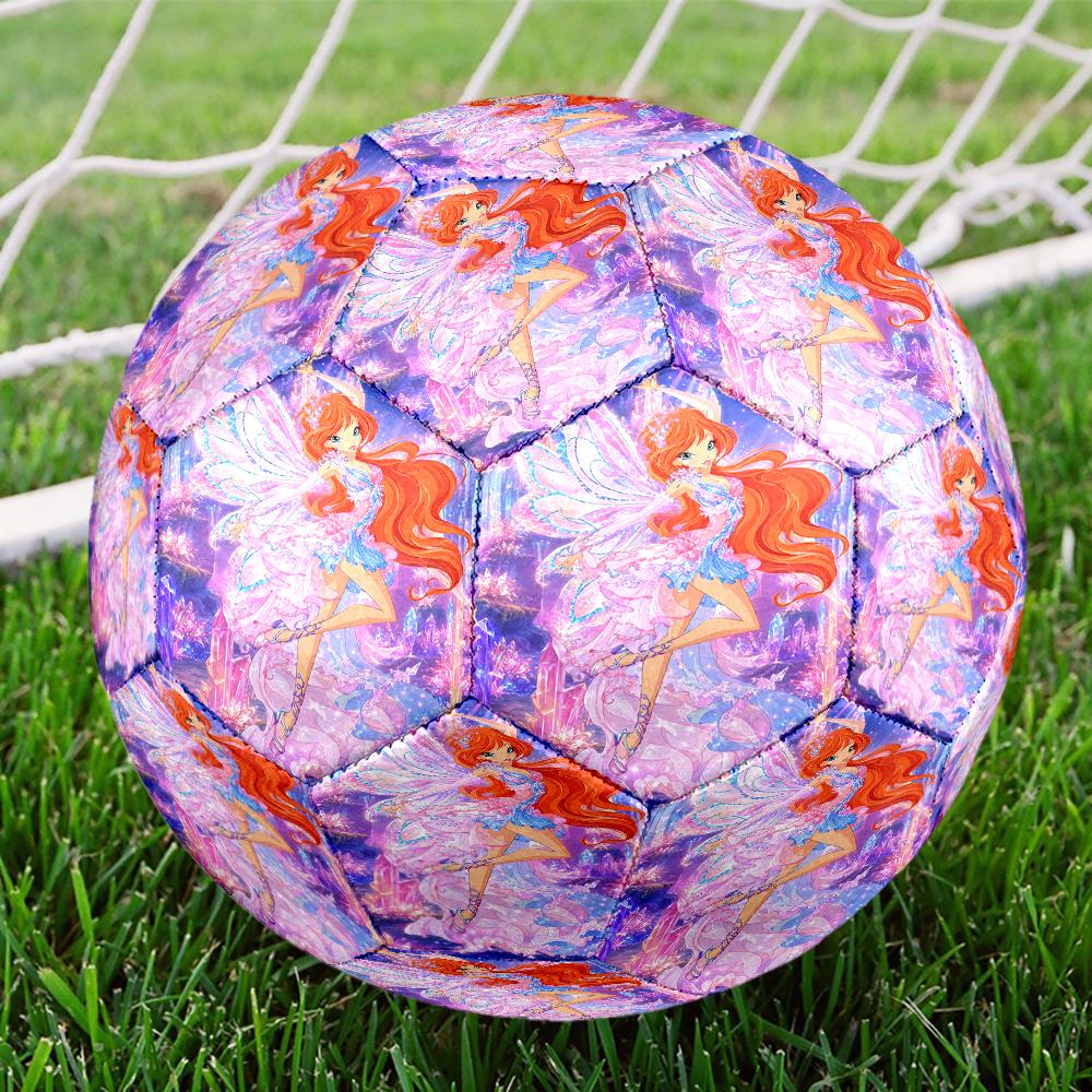 Winx Club Theme Size 5 Soccer Ball, Suitable for Both Indoor and Outdoor Matches, a Gift Suitable for Everyone.