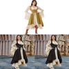 Renaissance Piraten Damenkleid mit Patchwork im Vintage-Stil für Kunstfestivals
