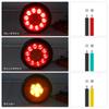 Biqing Round Truck Tail Brake 2PCS 16 LED Trailer Rear Stop Lights Turn Signal Marker Lamps Grommet Mount for 12V 24V Tractor Camper Van Lorry RV
