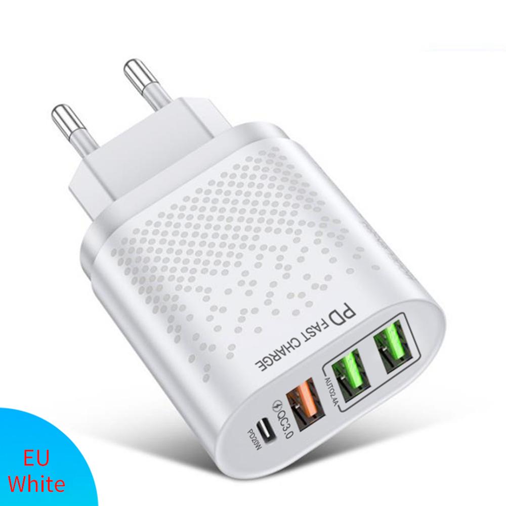 PD+QC3. 0 Încărcător de telefon USB C 4 porturi Încărcare rapidă PD 20W Adaptor de alimentare Pentru iPhone Xiaomi Samsung Australia Ștecher coreean