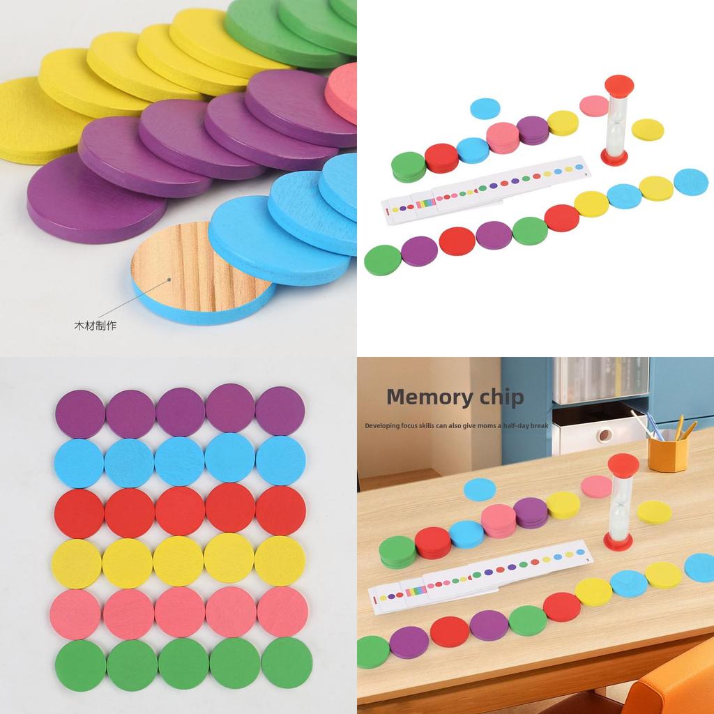 Wooden Shape And Color Recognition Memory Puzzle Toy For Parent Child Learning