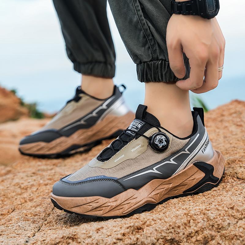 Fashion Men's Korean Rotating Buckle Fashion Casual New Sports Shoes Comfortable Hovershoe Sole Outdoor Leisure Walking Cycling Golf Sho