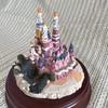 [USED] Disney Word 25th Anniversary Cake Decoration Castle Figure Miniature