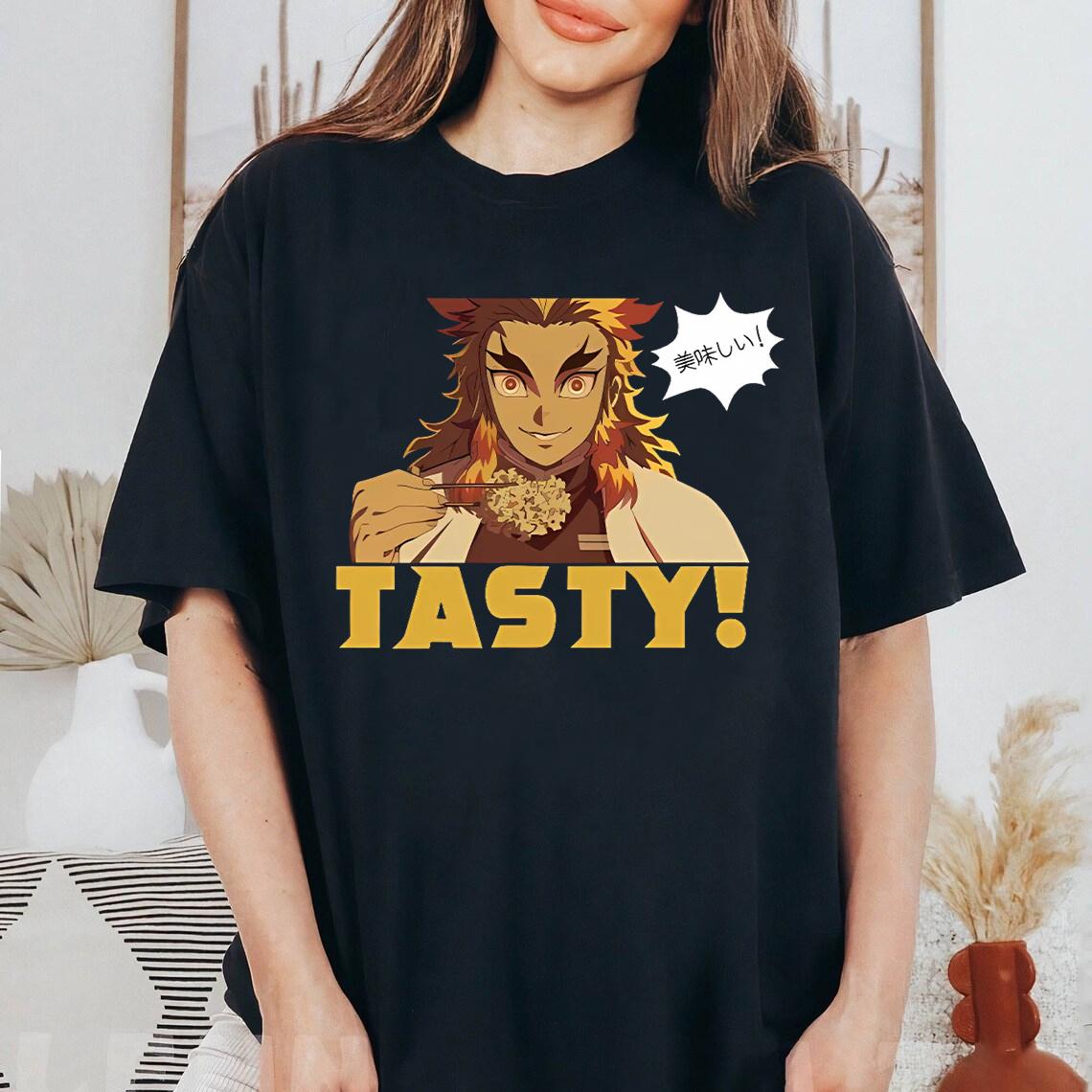 TASTY Anime Tshirt Funny Hashira Japanese Anime Lover Japan Food Shirt Unisexga Art tshirt Demon Anime Shirt for Women Unisex S