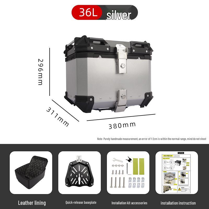 45L/100L Large Capacity Aluminum Alloy Electric Vehicle Tail Box for Motorcycles & Electric Bicycles