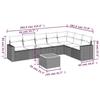 VidaXL Salon de Jardin avec Coussins 8 pcs, Canapés de Patio, Ensemble de Meubles, Mobilier de Terrasse Exterieur, Gris 3256488