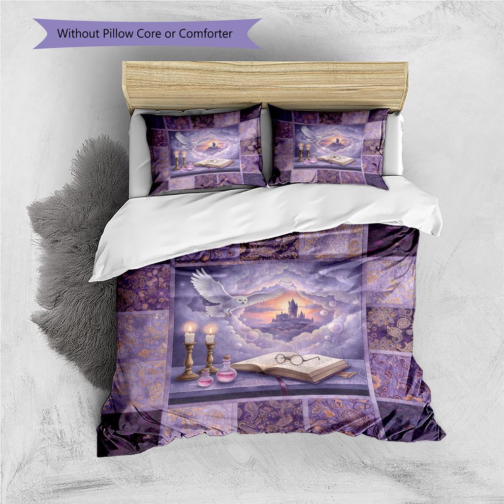 Cartoon Pattern Bedding Quilt Set Quilt Cover Pillowcase Home Decoration Birthday Gift (1 * duvet cover + 2 * pillowcase, without core)