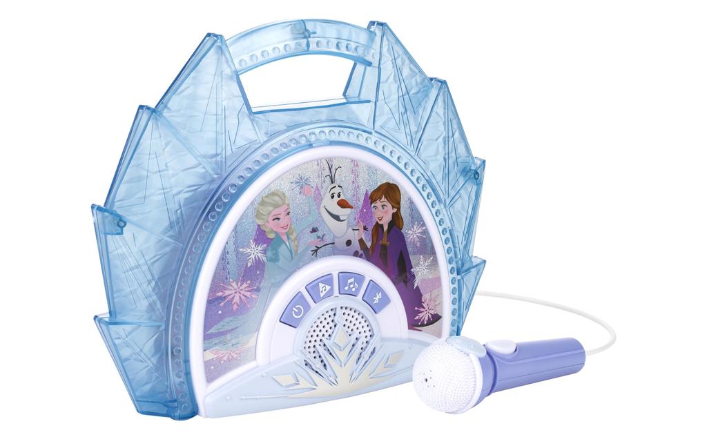 eKids Portable Stereo Karaoke Machine for Girls and Includes Songs from the Movie and a Large Speaker with Perfect for Frozen Includes Songs and Blue