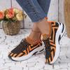 Women's Breathable Flyknit Mesh Sneakers - Versatile Casual Running Shoes for Spring 2025, Available in Large Sizes.