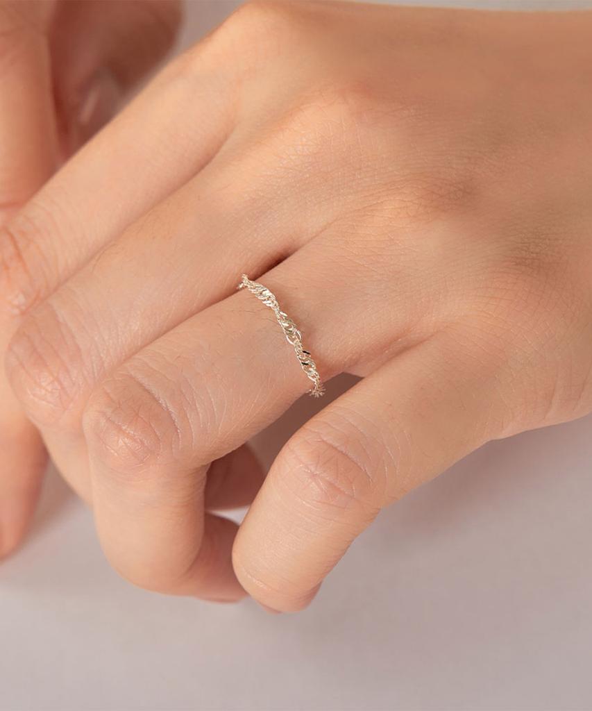 Helene Jewelry 925 Silver Tri-Chain Silver Ring (Type A)