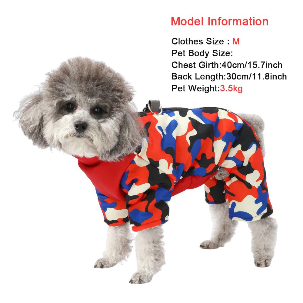 Winter Warm Dog Clothes Overalls For Small Medium Dogs Windproof Thick Puppy Jumpsuit Onesie Camouflage Pet Jacket Coat Outfits