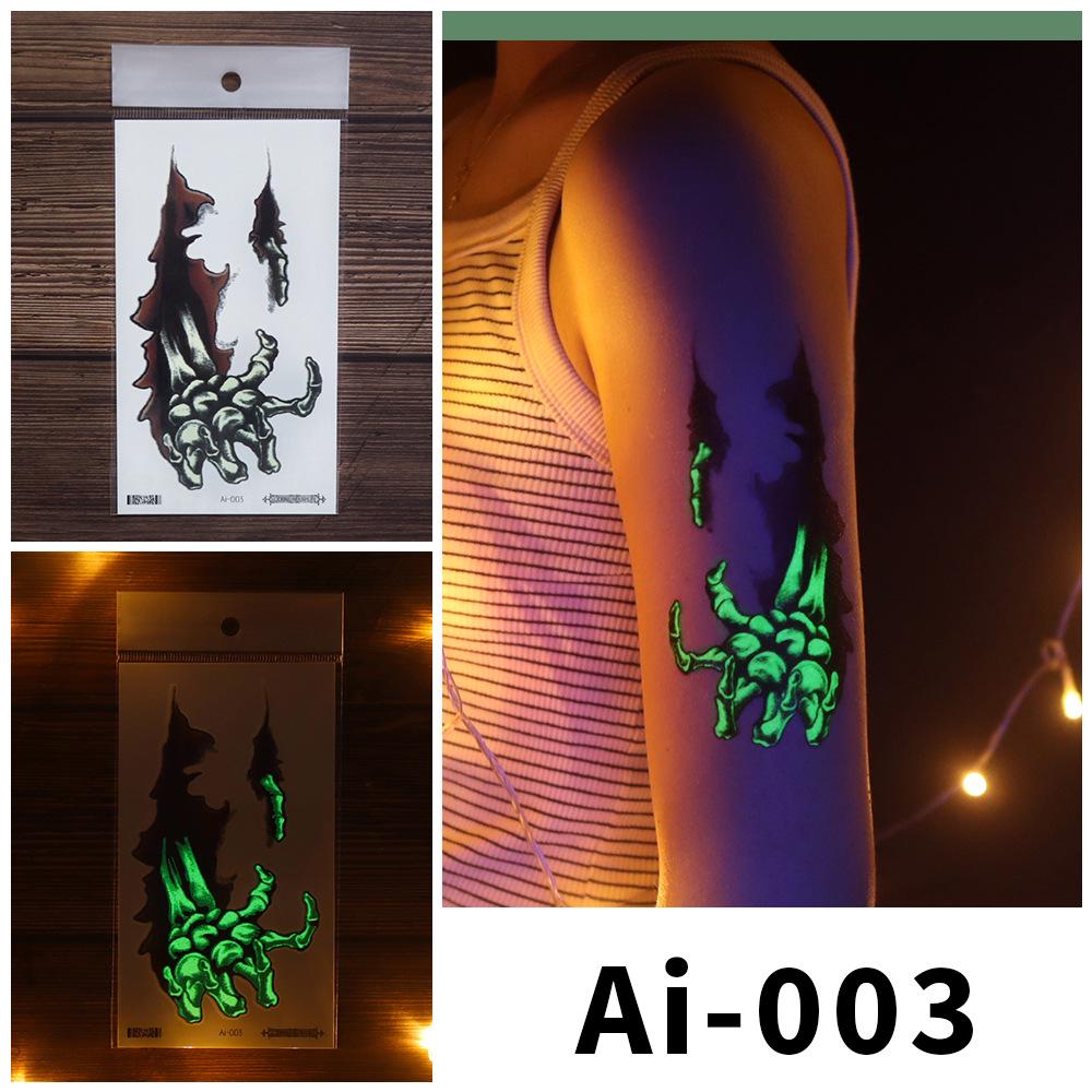 Rikalong Cross-border Halloween Luminous Temporary Spider Tattoo Stickers - Realistic & Scary Designs 90x160 mm