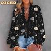Women's Fashion Casual Long Sleeve V Neck Blouses & Shirts
