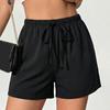 Shorts for Women Summer Casual Waisted Lounge Shorts Elastic High Wide Leg Drawstring Beach Vacation Outfits