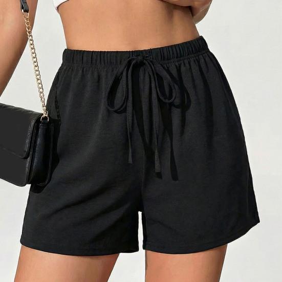 Shorts for Women Summer Casual Waisted Lounge Shorts Elastic High Wide Leg Drawstring Beach Vacation Outfits