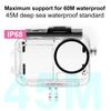 Waterdichte Behuizing voor Actiecamera voor    3/4 IP68 Waterdicht Hoge Licht   PC 316 Roestvrij Staal Gehard Glas Stofdicht Valbestendig