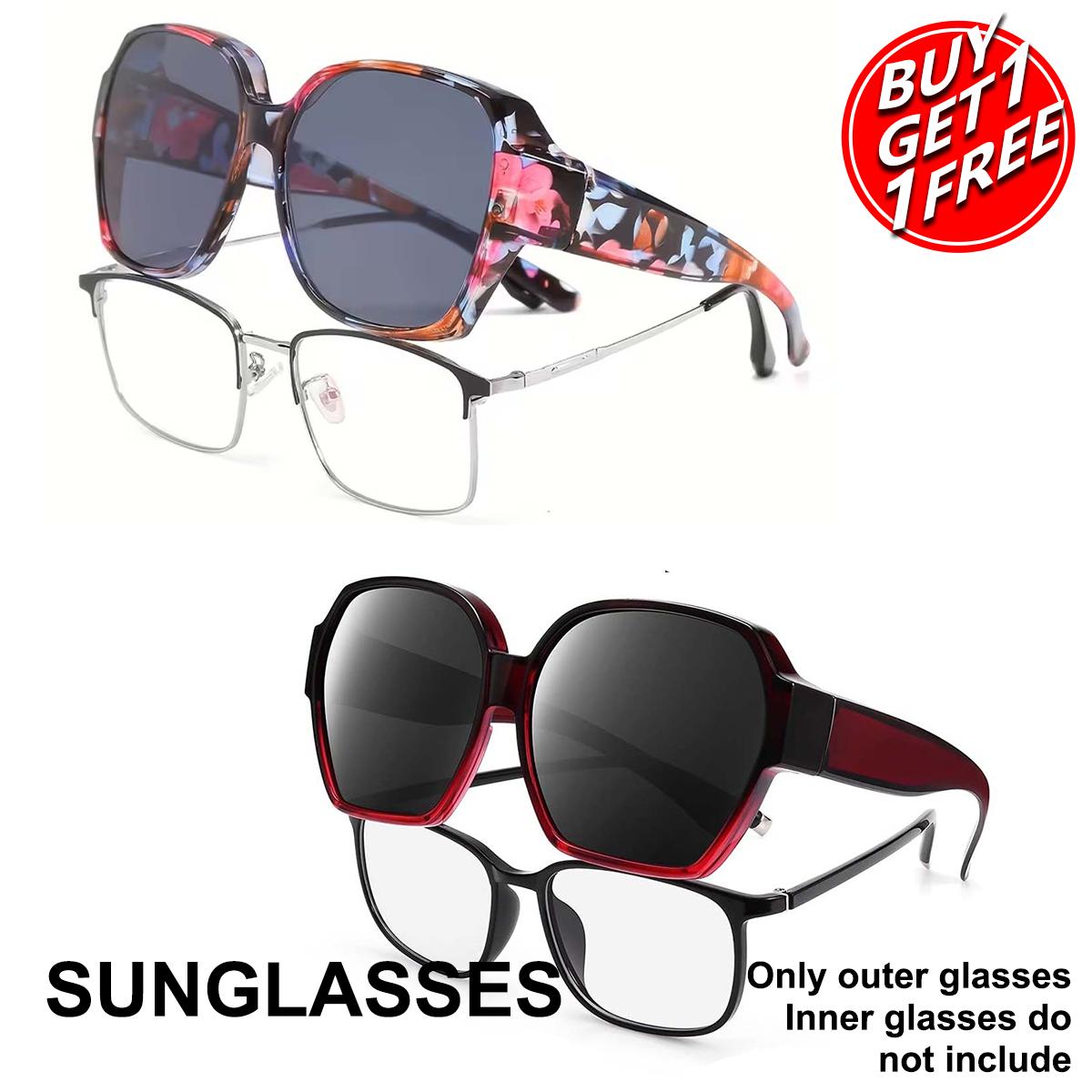 Oversized Over Glasses Sunglasses for Women Men T01 Square Fit Over Sun Glasses UV400