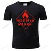 Massive Attack T Shirt Men Tops New Fashion Short Sleeve Tees Mans Letter Print Tshirt Male Black T-shirt Cotton Teeshirt Men