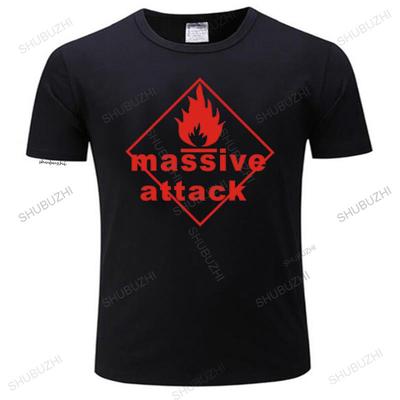 Massive Attack T Shirt Men Tops New Fashion Short Sleeve Tees Mans Letter Print Tshirt Male Black T-shirt Cotton Teeshirt Men