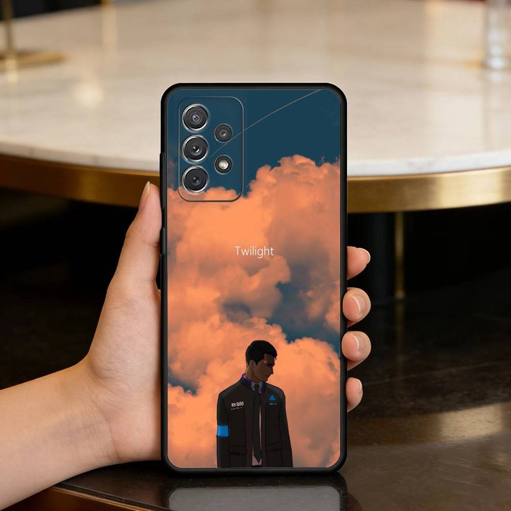 D-Detroit Become-Human Phone Case For Samsung Galaxy A73,A72,A71,A70,A53,A52,A51,Soft Silicone Black Cover