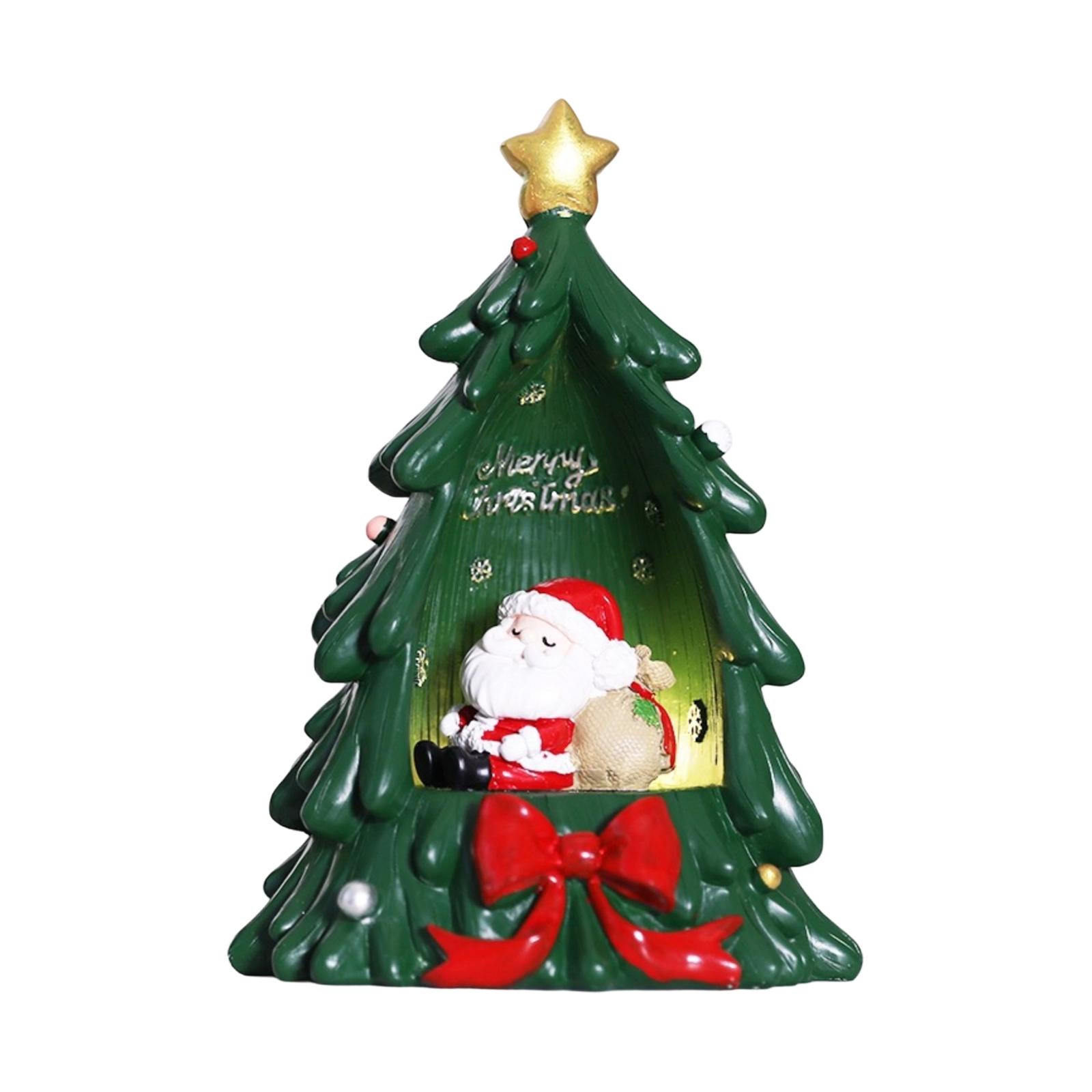 

Miniature Resin Christmas Tree Desktop Ornament, 3D Christmas Tree Creative Desktop Ornament, Christmas Light-up Ornament One Size