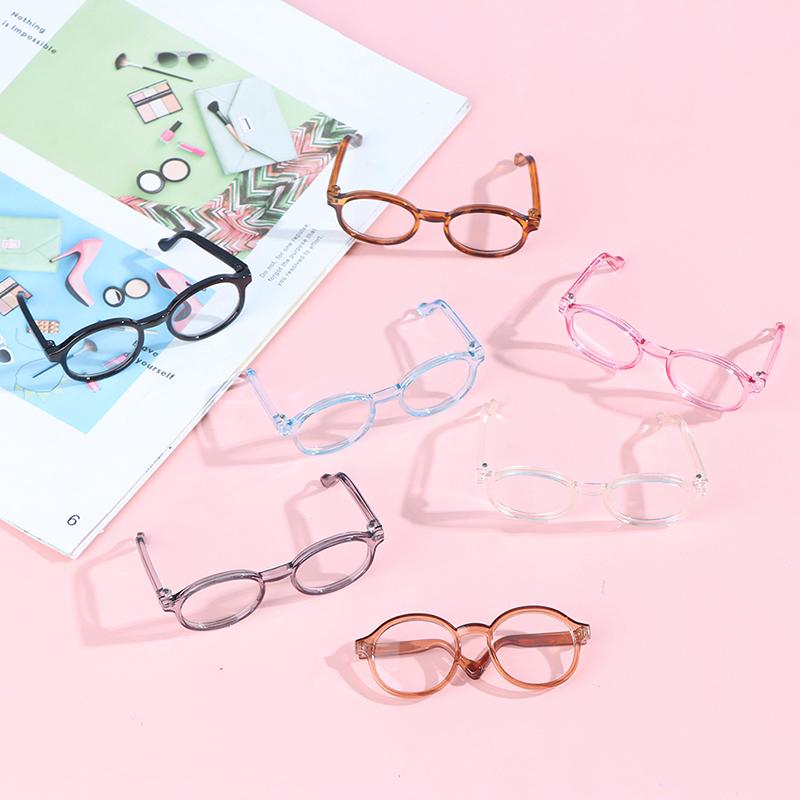 1Pcs 9CM Transparent Round Glasses For 1/6 Doll Blyth BJD Decor Accessories Toys