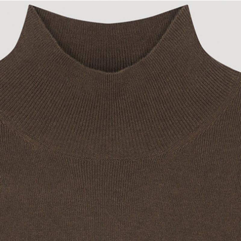 Ea S miSS Gât Mock Tricotat Linie Laterală SSkpoo42760 Br