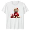 Golden Retriever Puppy Valentines Day Unisexs TShirt Unisexs Tee Graphic Top