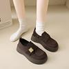 Fashion CRLAYDK 2024 Spring New Retro Women's Platform Slip On Loafers Vintage Casual Flats Ladies Work Comfortable Walking Shoes
