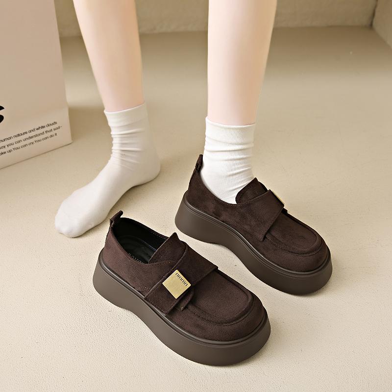 Fashion CRLAYDK 2024 Spring New Retro Women's Platform Slip On Loafers Vintage Casual Flats Ladies Work Comfortable Walking Shoes