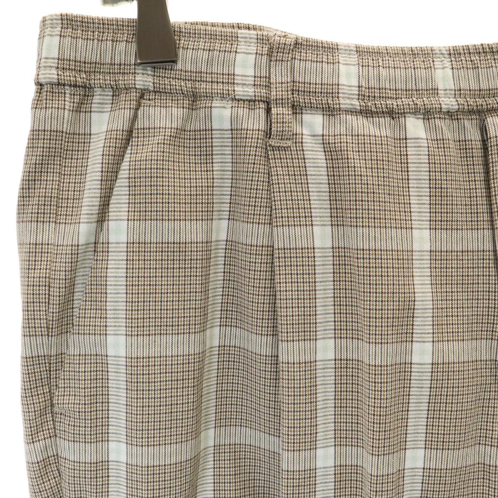 SENSE OF PLACE Check Pattern Short sleeve Cotton shirt Setup Mesh lining Men's Used