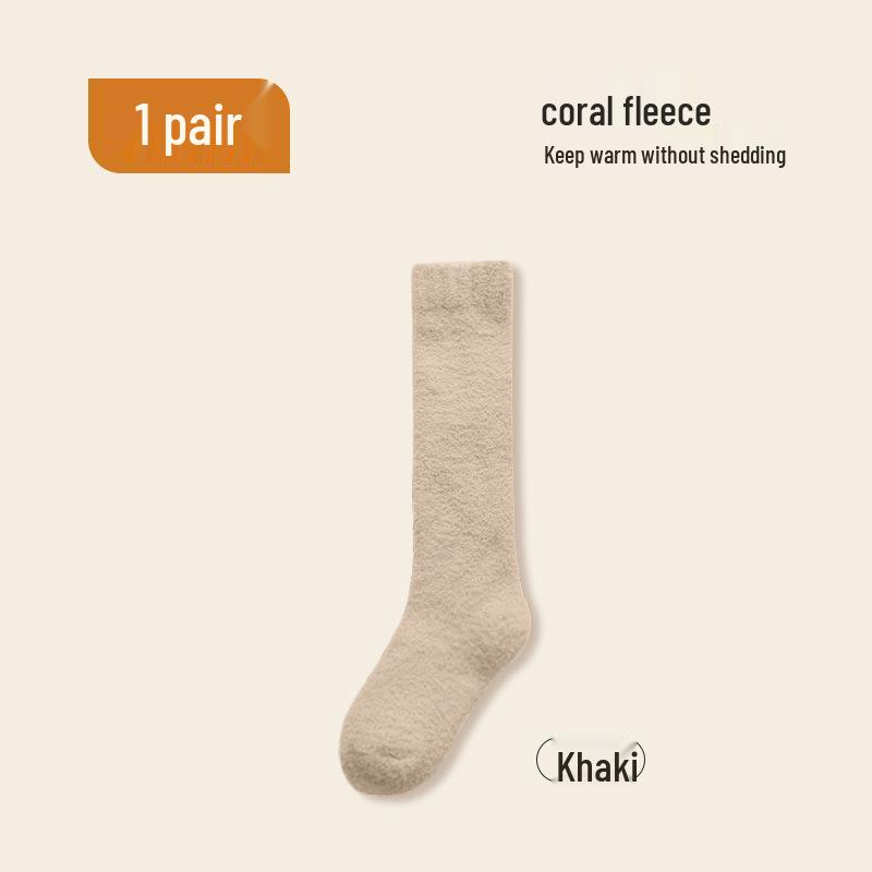 Women's Winter Cozy Plush Mid-Tube Socks - Thick, No-Shed, and Perfect for Home or Sleep