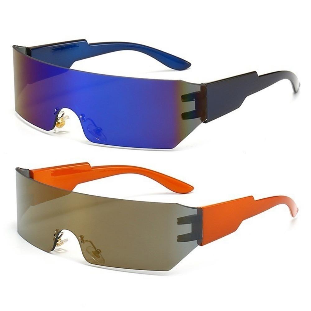 2 PCS Y2K Fashion Hip Hop Sunglasses Vintage Classic Shades for Women Men Aesthetic Original Eyewear