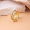 Women's Classic Adjustable Zirconia Paved Ring - Elegant, Versatile, and Luxurious