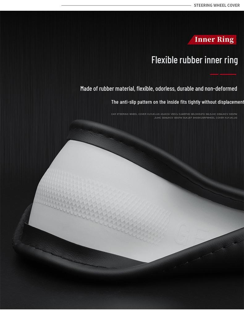 MG5 Genuine Leather Steering Wheel Cover for RX3, i6max, ZS, Kulewei HS - Men's All-Season Grip Cover