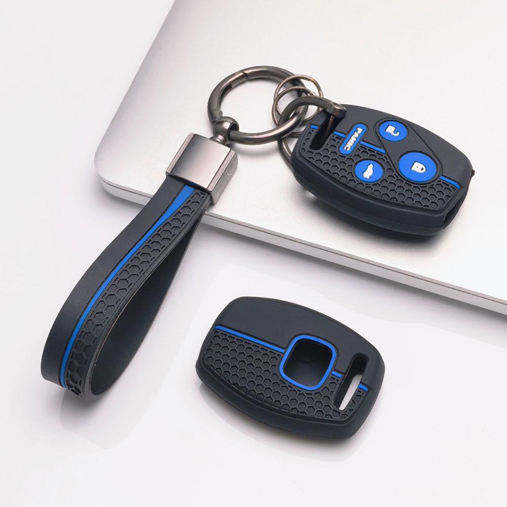 Silicone Car Key Cover Keychain for Honda Civic Accord CR-V Fit Jazz HR-V Vezel City Civic Accord CR-V Fit Jazz HR-V Vezel City Hybrid