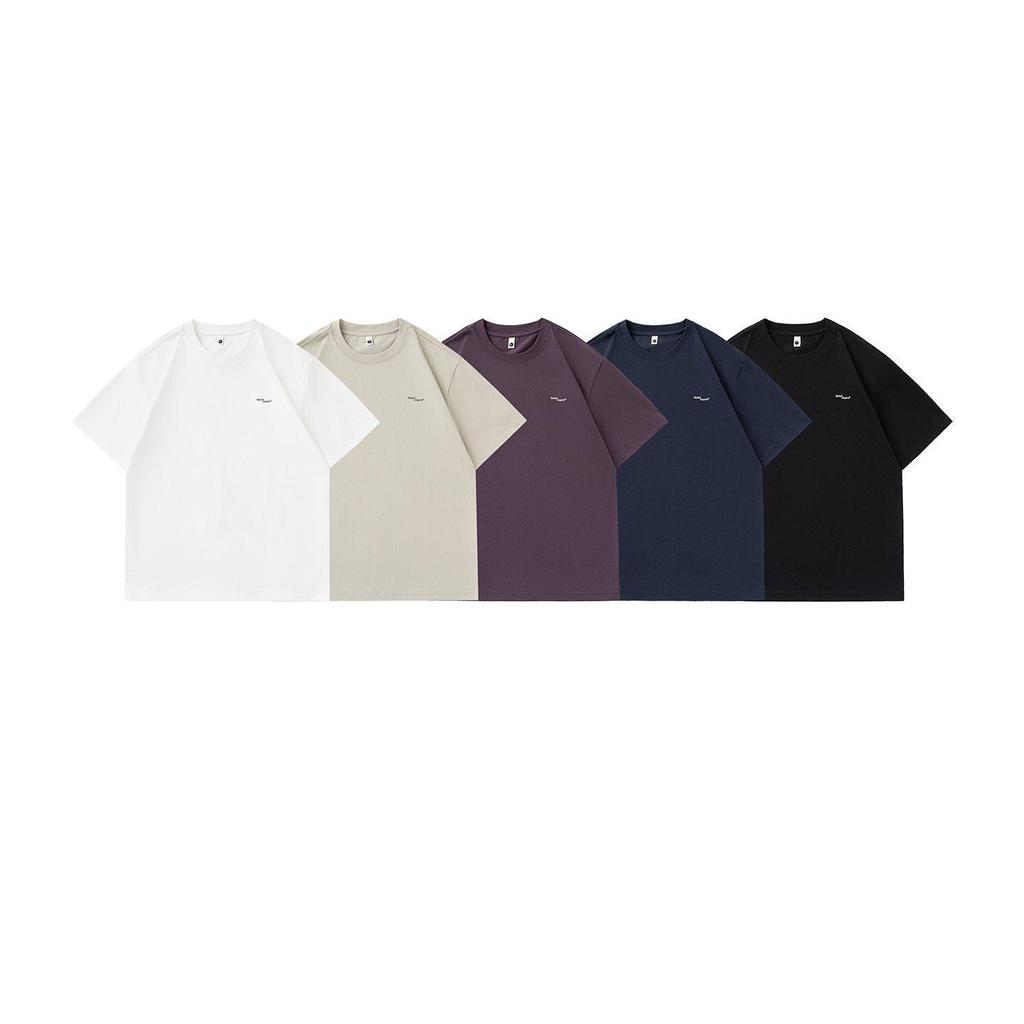 Trendy Plain Color Cool Touch Round Neck Loose Japanese Style Men's T-Shirt - Summer 2026 Collection