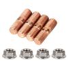 Header Stud Kit, M10x1.50 Thread T3 T4 T6 High Strength Turbo Stud Kit Flange Nuts