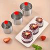 3er Set Kuchenringformen mit Stoßer, Edelstahl-Kuchenringe, Mousse-Ringe, Reisbällchen-Formen, Backwerkzeuge, Küchenhelfer, Küchenzubehör