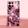 Metallisch pinke Textur Madam pink Glas Handyhülle für Samsung Galaxy S26 S25 S24 S23 S22 S21 FE Ultra Plus Stoßfest Weiblich