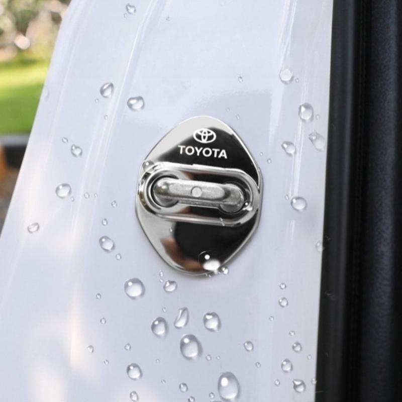 4Pcs Car Door Lock Buckle Cover Protective Anti Scratch Cap for Toyota Camry Corolla RAV4 Yaris Hilux Auto Interior Accessories