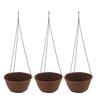 Hanging Planter Set Hanging Flower Plant Pot Basket with Rustproof Chain for Garden Porch Balcony Patio Decor 25.5cm