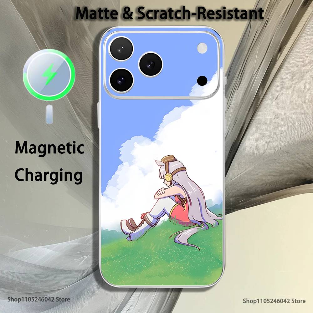 P-Pretty Anime D-Derby Cute For iPhone 17,16,15,14,13,12,11,Pro,Max,Plus Transparent White Phone Case Magnetic Wireless Charging