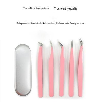 Stainless Steel Blackhead Remover & Tweezers Set with Iron Case