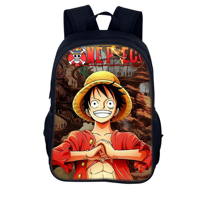 One Piece Monkey D. Luffy School Backpack for Child Light Weight Child Knapsack Fashion Rucksack Best Gift
