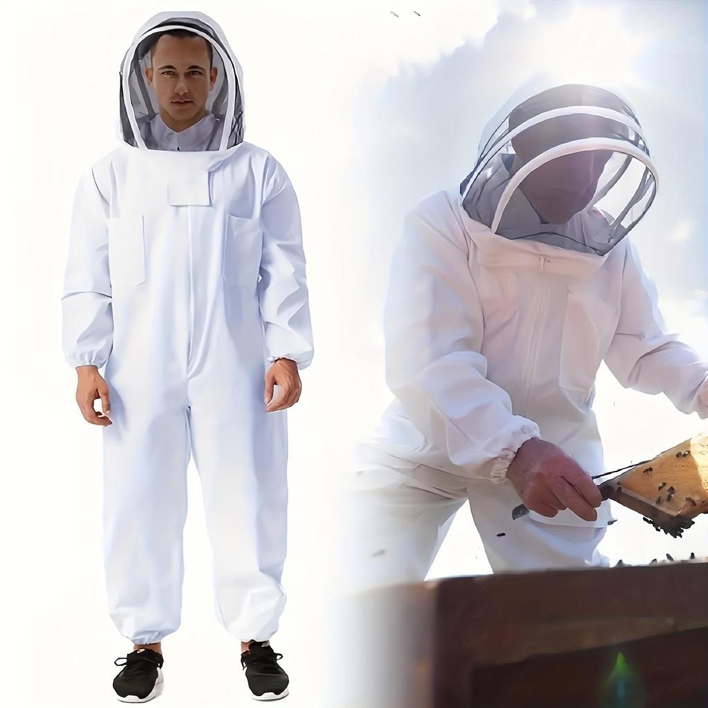 Integrierter Bienenanzug: Bienenstock-Schutzkleidung mit Hut