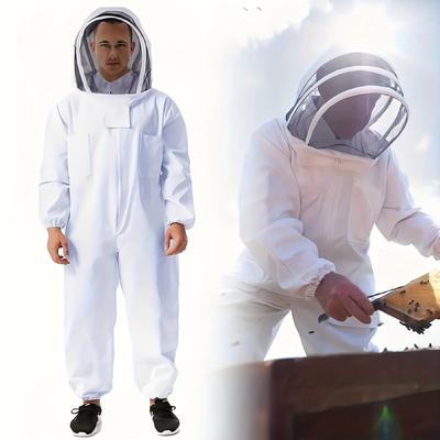 Integrierter Bienenanzug: Bienenstock-Schutzkleidung mit Hut